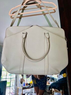 Alexander Wang Off White Pebbled Leather Satchel GARGANTUAN